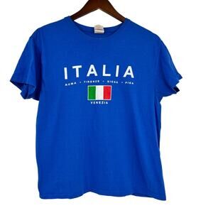 Italia Blue Short Sleeve Tee